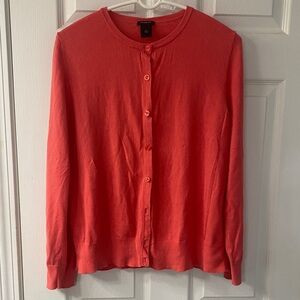 Orange button-Up Cardigan